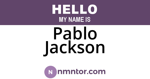 Pablo Jackson