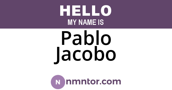 Pablo Jacobo
