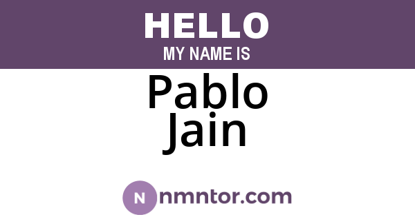 Pablo Jain