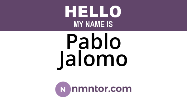 Pablo Jalomo