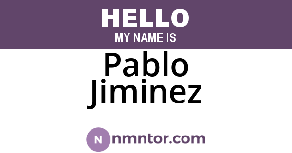 Pablo Jiminez