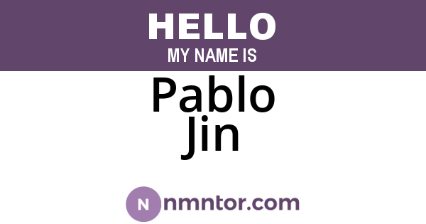 Pablo Jin