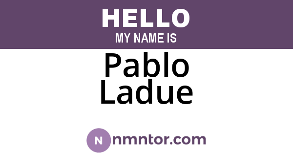 Pablo Ladue