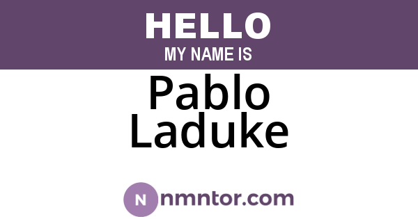 Pablo Laduke