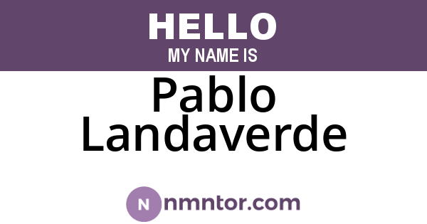 Pablo Landaverde