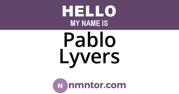 Pablo Lyvers