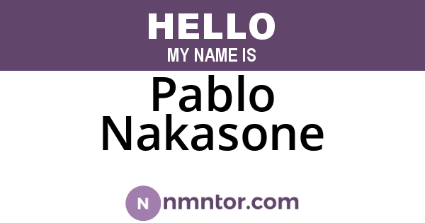 Pablo Nakasone