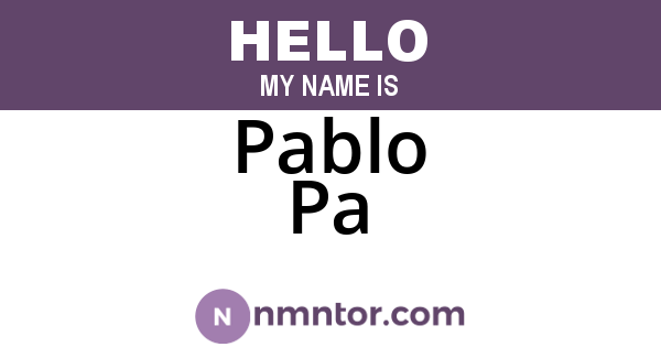 Pablo Pa