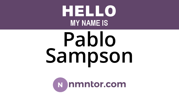 Pablo Sampson