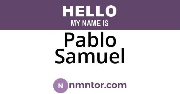 Pablo Samuel