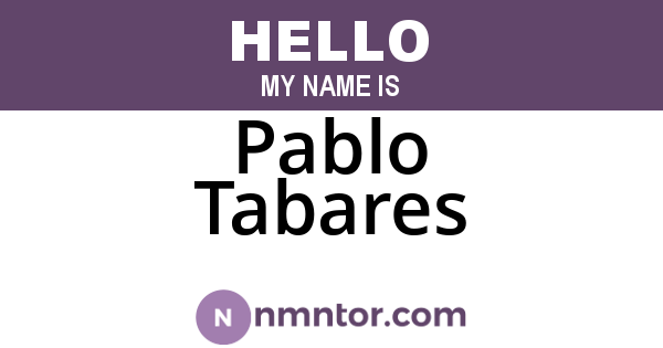 Pablo Tabares