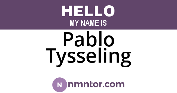 Pablo Tysseling