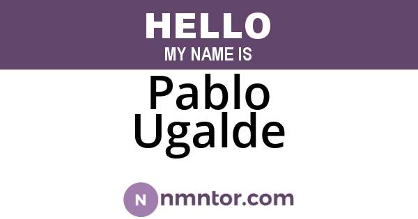 Pablo Ugalde