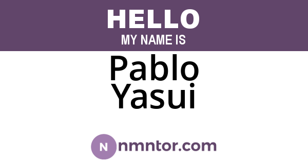Pablo Yasui