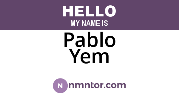 Pablo Yem