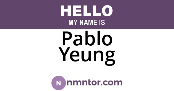 Pablo Yeung