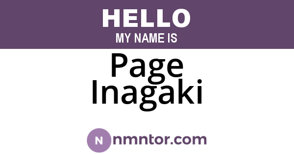 Page Inagaki