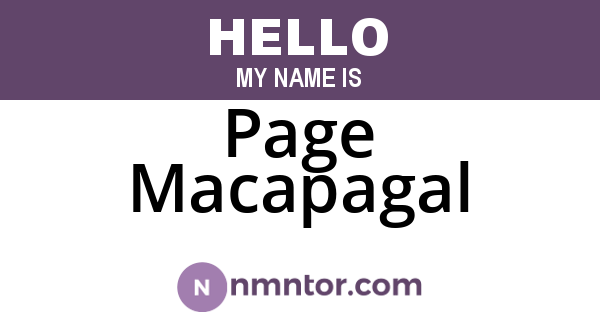 Page Macapagal