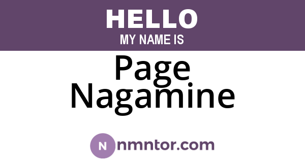 Page Nagamine