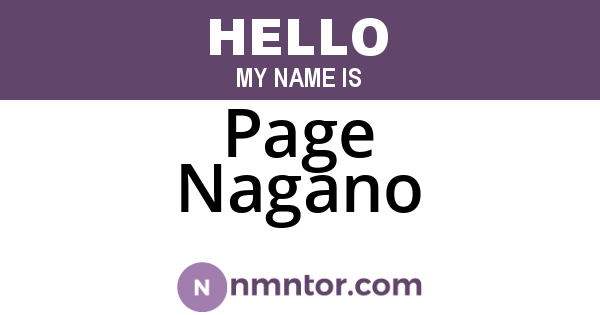 Page Nagano