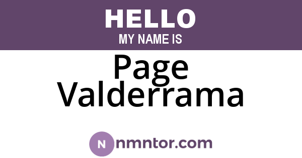 Page Valderrama