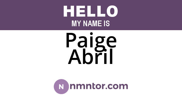 Paige Abril