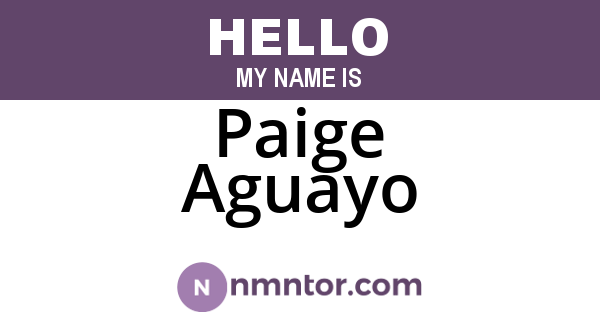 Paige Aguayo