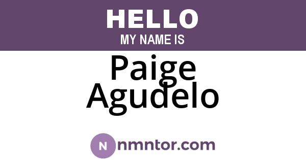 Paige Agudelo