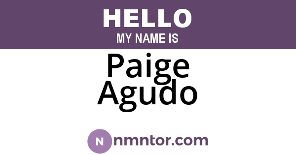 Paige Agudo