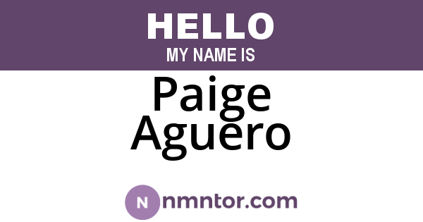 Paige Aguero
