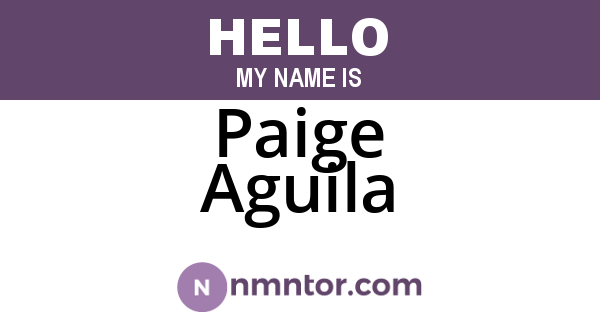 Paige Aguila