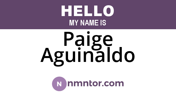 Paige Aguinaldo