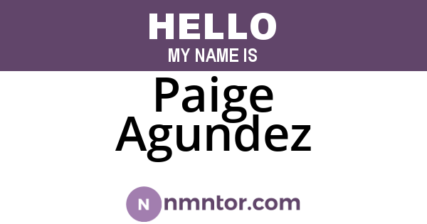 Paige Agundez