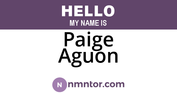 Paige Aguon