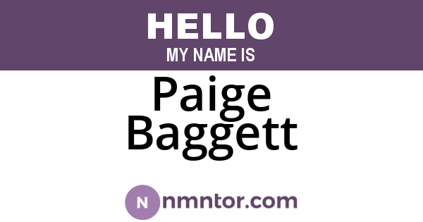 Paige Baggett