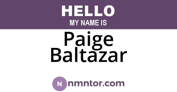 Paige Baltazar