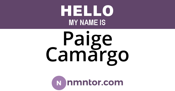 Paige Camargo
