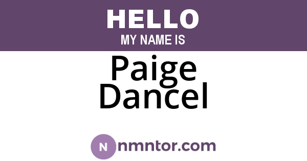 Paige Dancel