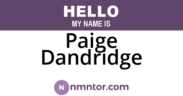 Paige Dandridge