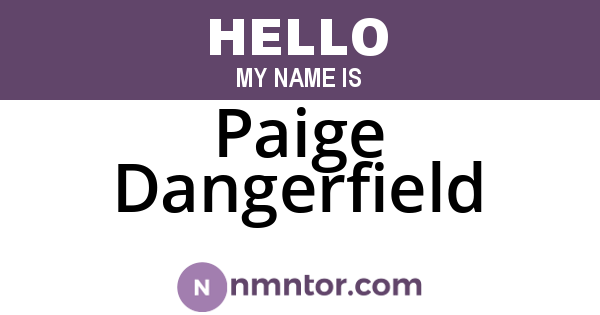 Paige Dangerfield