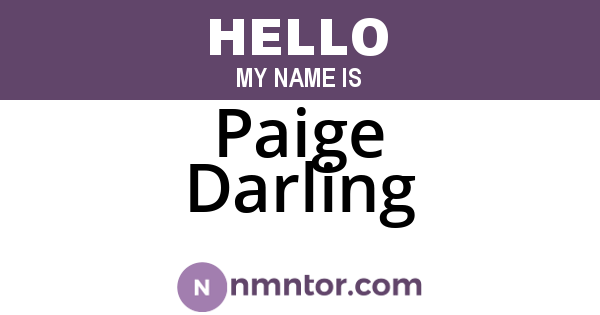 Paige Darling