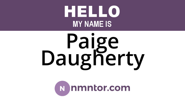 Paige Daugherty