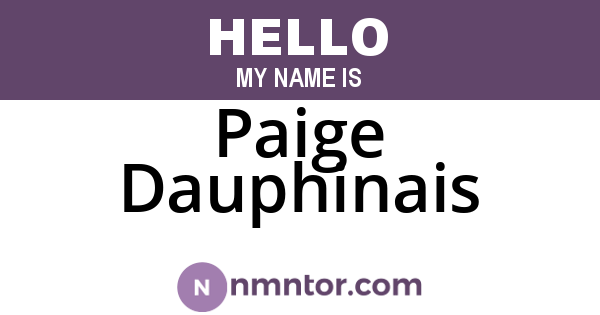 Paige Dauphinais
