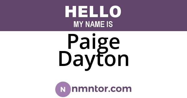 Paige Dayton