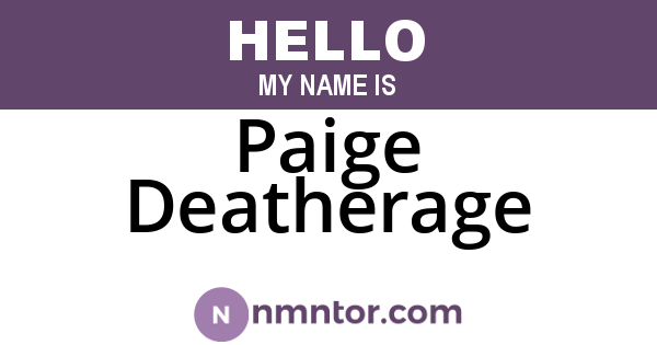Paige Deatherage