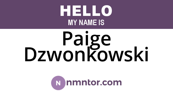 Paige Dzwonkowski