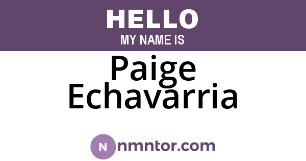 Paige Echavarria
