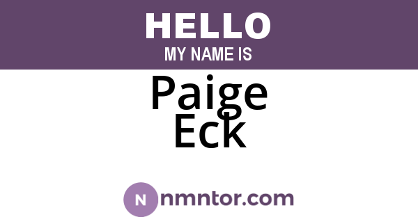 Paige Eck