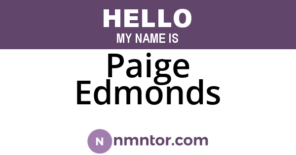 Paige Edmonds