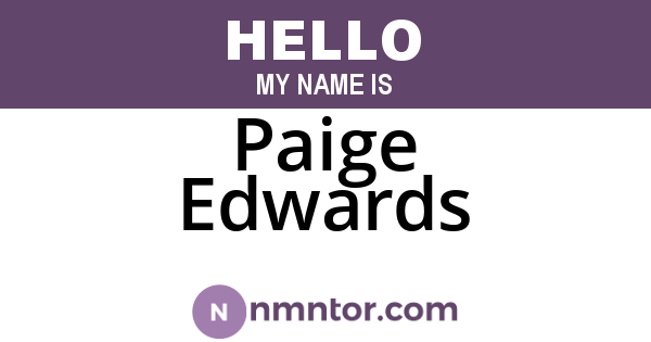 Paige Edwards